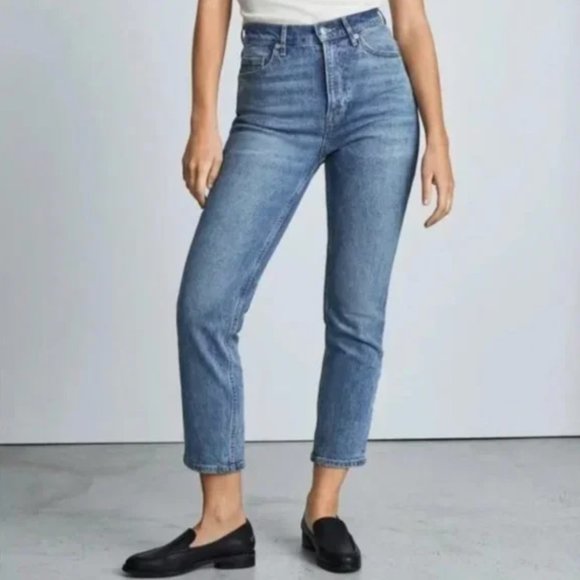 EVERLANE The Original Cheeky Straight Jean Medium Wash {3L15} - Picture 1 of 5